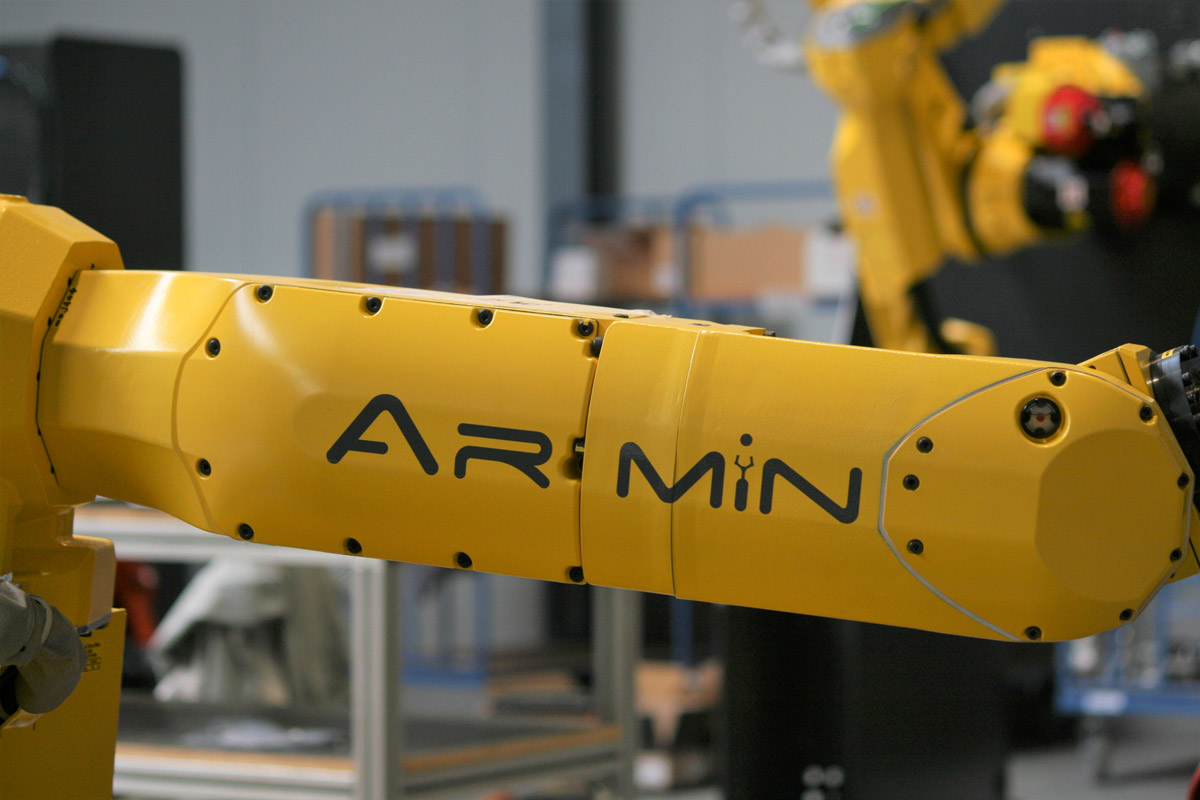 Habillage du bras du robot Armin