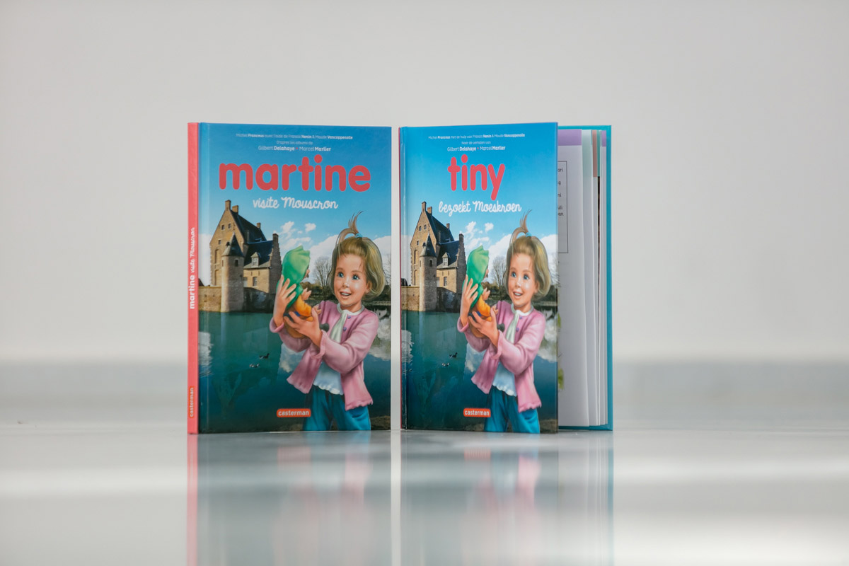 Photographies illustrant le livre Martine visite Mouscron